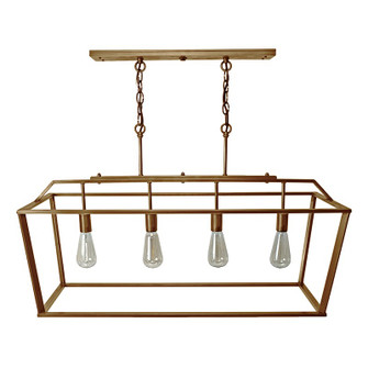 Pendant Four Light Pendant in Antique Brass (196|61522ABMED4)