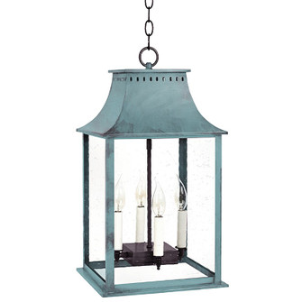 Rockland Four Light Hanging Lantern in Verdi Gris (196|11332VGLT4CSG)