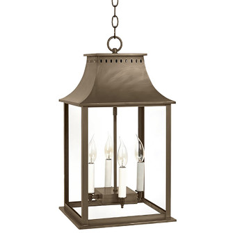 Rockland Four Light Hanging Lantern in Dark Antique Brass (196|11332DABLT4CLR)