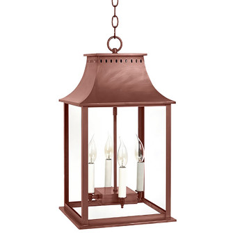 Rockland Four Light Hanging Lantern in Antique Copper (196|11332ACLT4CLR)