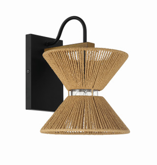 Serena One Light Wall Sconce in Flat Black/Walnut (46|58561FBWAL)