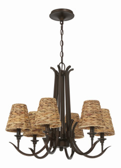 Kokomo Six Light Chandelier in Aged Bronze Brushed (46|58326ABZ)