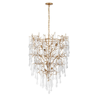 Rayne LED Chandelier in Gilded Iron (268|JN5222GICG)