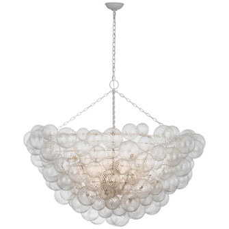 Talia LED Chandelier in Plaster White and Clear Swirled Glass (268|JN5123PWCG)