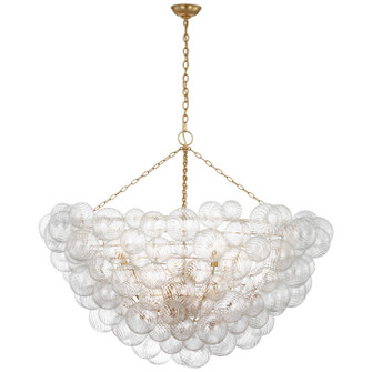 Talia LED Chandelier in Gild and Clear Swirled Glass (268|JN5123GCG)