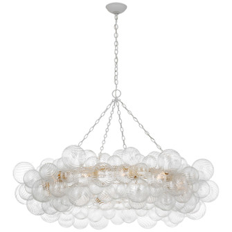 Talia LED Chandelier in Plaster White and Clear Swirled Glass (268|JN5108PWCG)