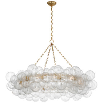 Talia LED Chandelier in Gild and Clear Swirled Glass (268|JN5108GCG)