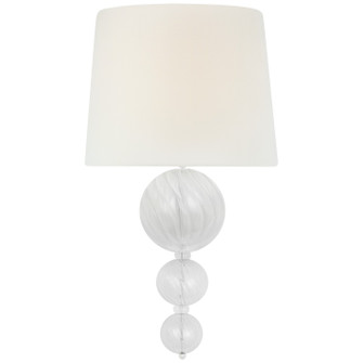 Talia LED Wall Sconce in Plaster White and Clear Swirled Glass (268|JN2004PWCGL)