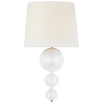 Talia LED Wall Sconce in Gild and Clear Swirled Glass (268|JN2004GCGL)