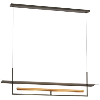 Tristan LED Linear Chandelier in Bronze and Hand-Rubbed Antique Brass (268|IKF5140BZHAB)