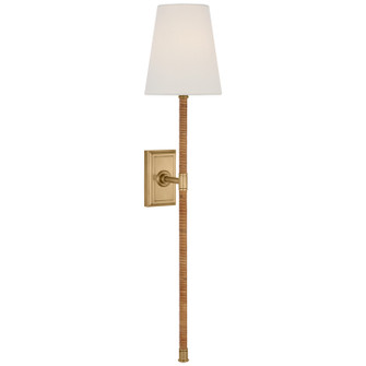 Basden LED Wall Sconce in Antique-Burnished Brass and Natural Rattan (268|CHD2085ABNRTL)