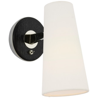 Olina LED Wall Sconce in Polished Nickel and Ebony (268|ARN2345PNEBL)