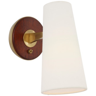 Olina LED Wall Sconce in Hand-Rubbed Antique Brass and Mahogany (268|ARN2345HABMHGL)