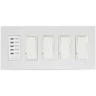 Timer & Dimmer Four Dimmers and One Timer in White (40|EFSWTD4)