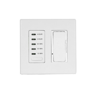 1 TIMER+1 DIMMER, COMPLETE, WH in White (40|EFSWTD1)