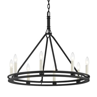 Sutton Eight Light Chandelier in Textured Black (67|F6236TBK)