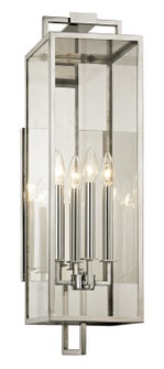 Beckham Four Light Wall Lantern in Polished Stainless (67|B6533SS)