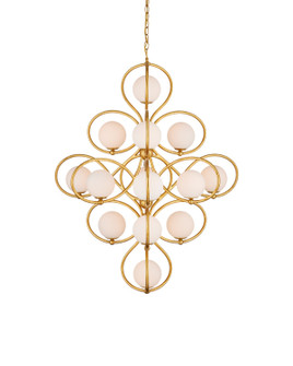 Storrs Collection 14 Light Chandelier in Contemporary Gold Leaf/Contemporary Gold/White (142|90001216)
