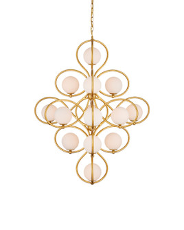 14 Light Chandelier in Contemporary Gold Leaf/Contemporary Gold/White (142|90001216)