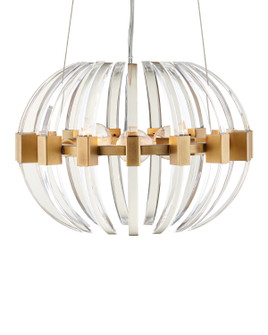 Three Light Chandelier in Clear/Antique Brass (142|90001193)