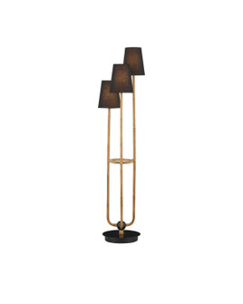 Three Light Floor Lamp in Natural Rattan/Satin Black (142|80000159)