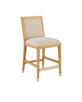 Santos Counter Stool in Sea Sand/Satin Brass (142|70000892)