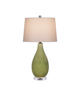 One Light Table Lamp in Pale Green/Off-White/Clear/Satin Nickel (142|60000943)