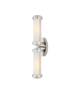 Bowland Two Light Wall Sconce in Polished Nickel/White (142|58000043)