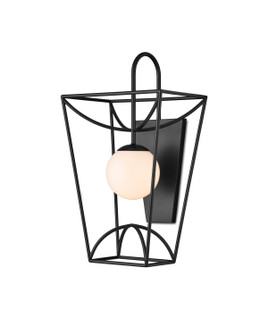 Rochefort One Light Wall Sconce in Black/White (142|55000045)