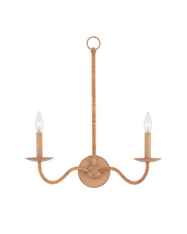 Two Light Wall Sconce in Saddle Tan/Natural (142|50000266)