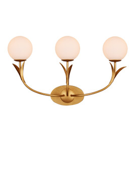 Three Light Wall Sconce in Contemporary Gold Leaf/Sugar White/Frosted White (142|50000261)