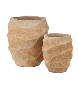Desy Vintage Terra Planter Set of 2 Planter Set of 2 in Antique Sand (142|22000027)
