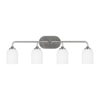 Emile Four Light Vanity in Brushed Steel (1|GLV1024EN3BS)