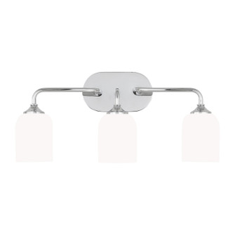 Emile Three Light Vanity in Chrome (1|GLV1023EN3CH)