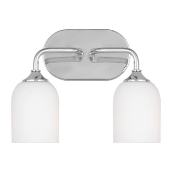 Emile Two Light Vanity in Chrome (1|GLV1022EN3CH)