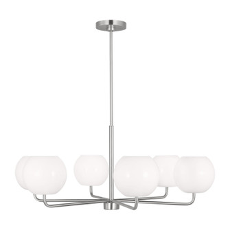Rory Six Light Chandelier in Brushed Steel (1|GLC1066EN3BS)