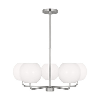 Rory Five Light Chandelier in Brushed Steel (1|GLC1055EN3BS)