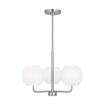 Rory Three Light Chandelier in Brushed Steel (1|GLC1043EN3BS)