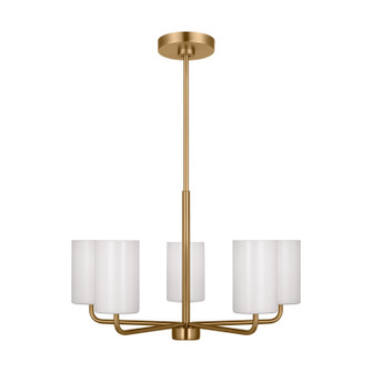 Rhett Five Light Chandelier in Satin Bronze (1|GLC1015EN3SB)