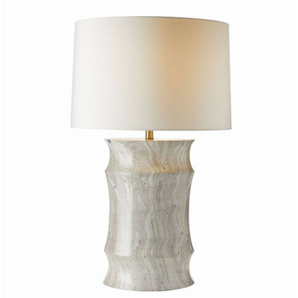 Destin One Light Table Lamp in Moon Storm/Antique Brass/Off-White/Off-White (314|PTS13SH037)
