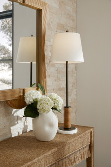Conway One Light Table Lamp in English Bronze/White/Cognac/White (314|PTC36)