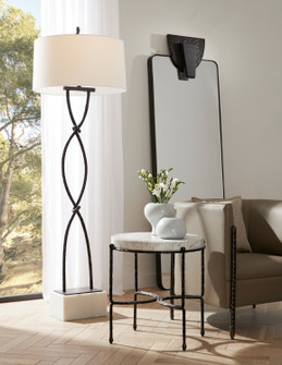 Dutton One Light Floor Lamp in Blackened/White/White/White (314|PFI11SH036)