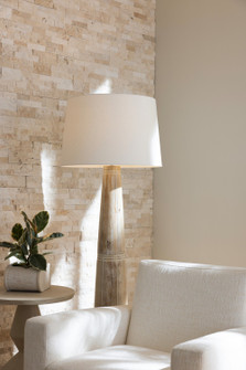 Elmhurst One Light Floor Lamp in Whitewashed/Polished Nickel/Off-White/Off-White (314|PFI08SH052)
