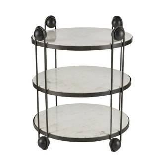 Carlita End Table in White/Bronze (314|FEI25)