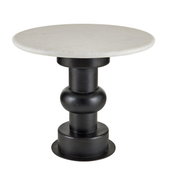 Devito End Table in White/Ebony/Bronze (314|FEI21)