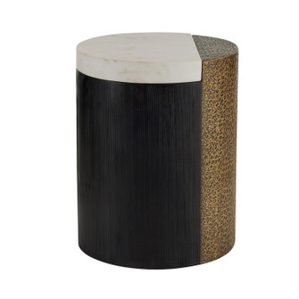 Celestine Accent Table in White/Antique Brass/Ebony (314|FAI14)