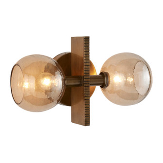 Chamberlin Two Light Wall Sconce in Smoke/Antique Brass (314|DWI19)