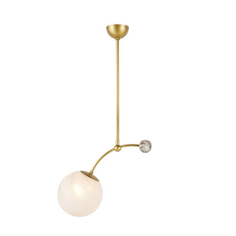 Christina One Light Pendant in Matte Swirl/Antique Brass/Natural (314|DPC14)