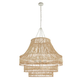 Tulane Eight Light Chandelier in Natural/Natural/White (314|DLS13)