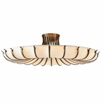 Chambers Ten Light Flush Mount in Ivory/English Bronze (314|DFC11)